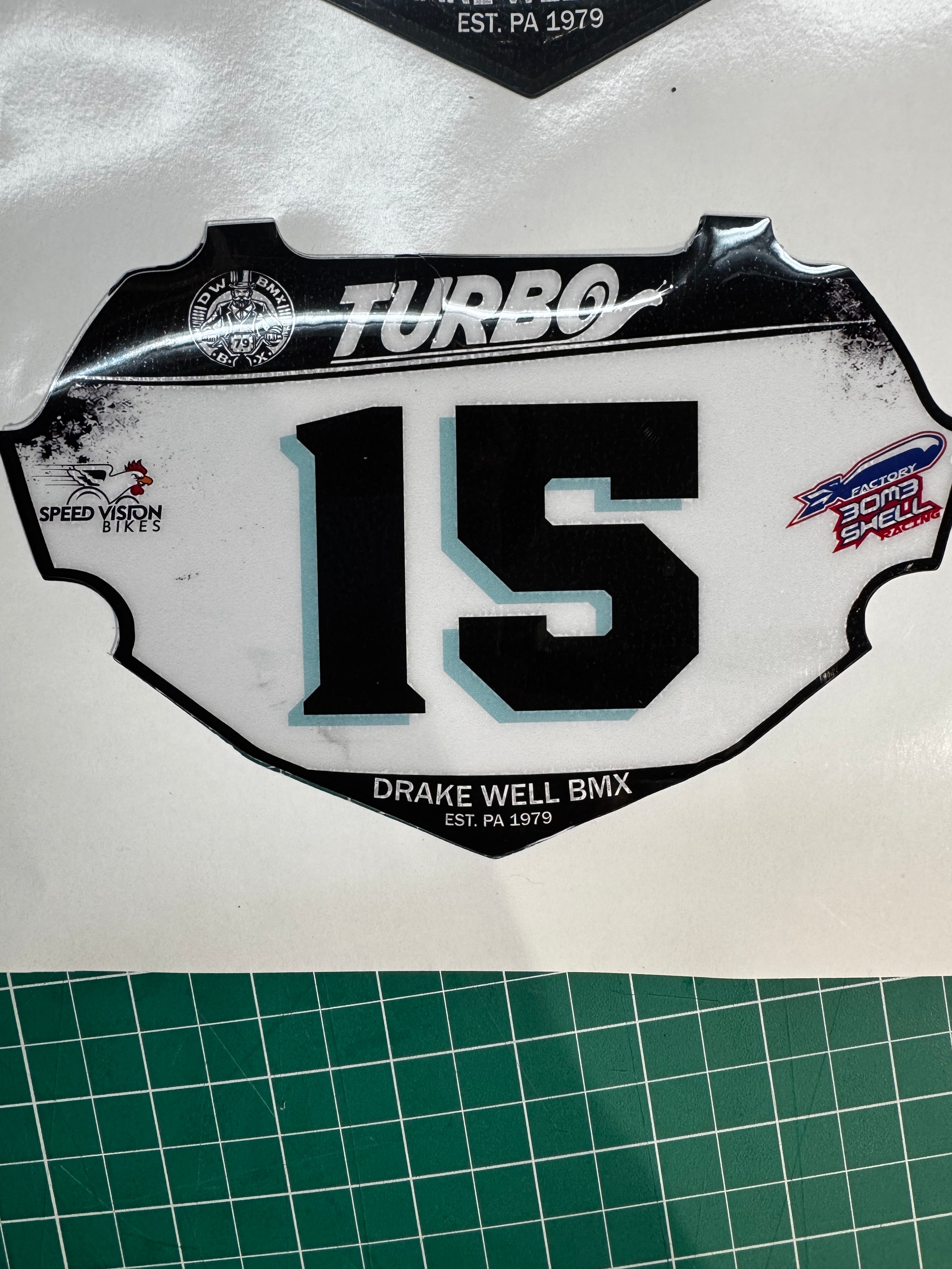 Drake Well BMX Number Plate Inserts