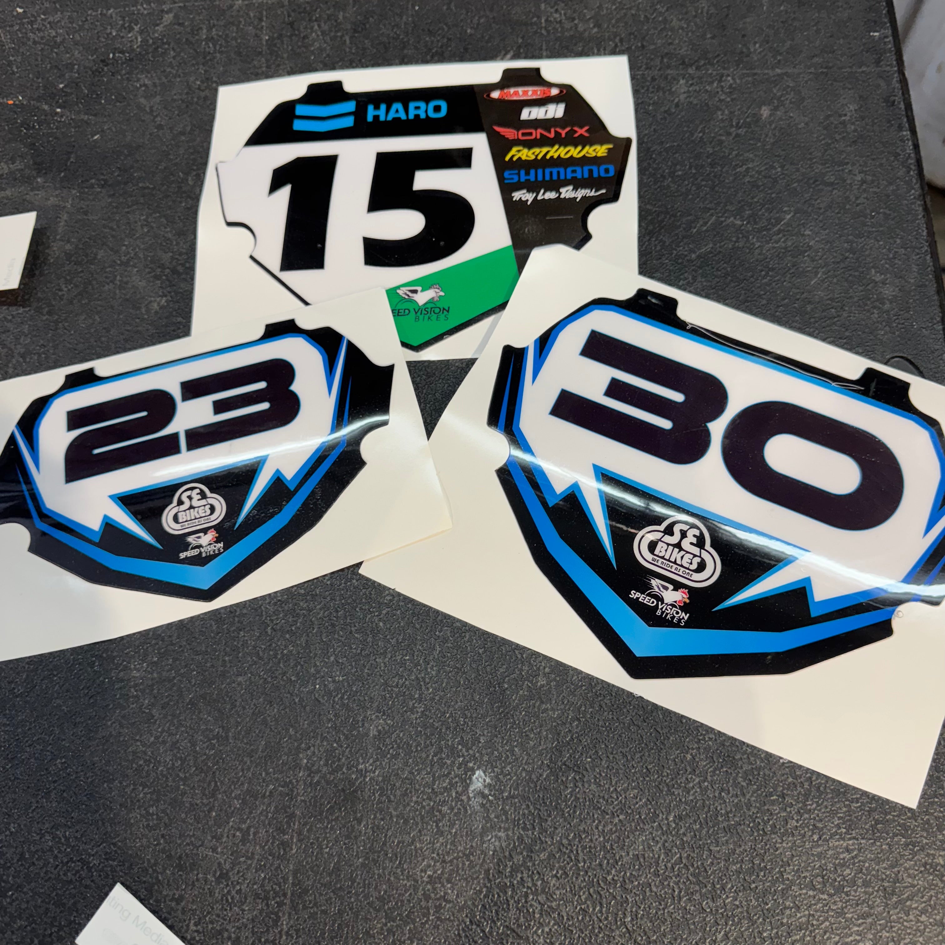 Custom BMX Number Plate Inserts