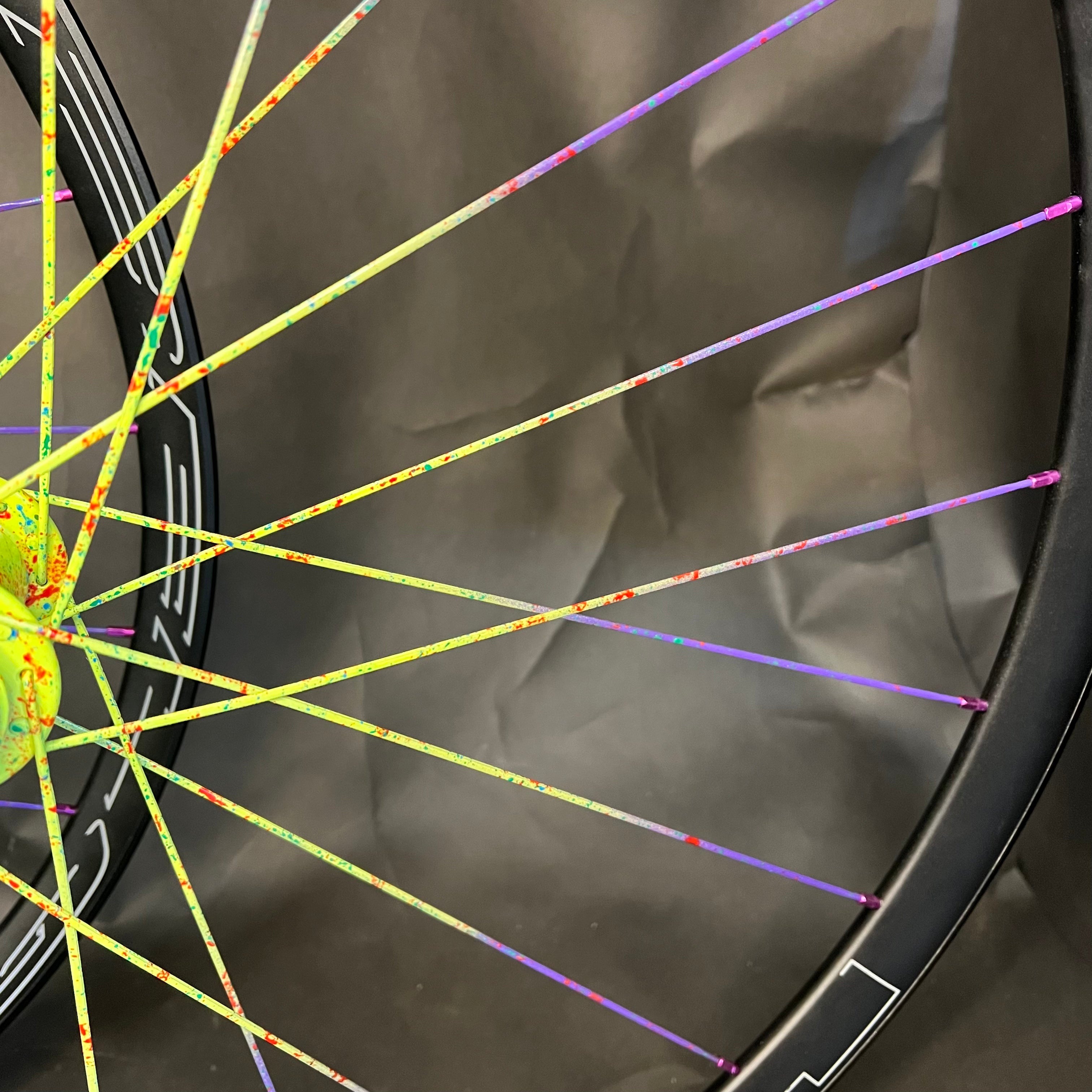 RAD Splatter Hed Belgium rims with Zipp ZR1 hubs