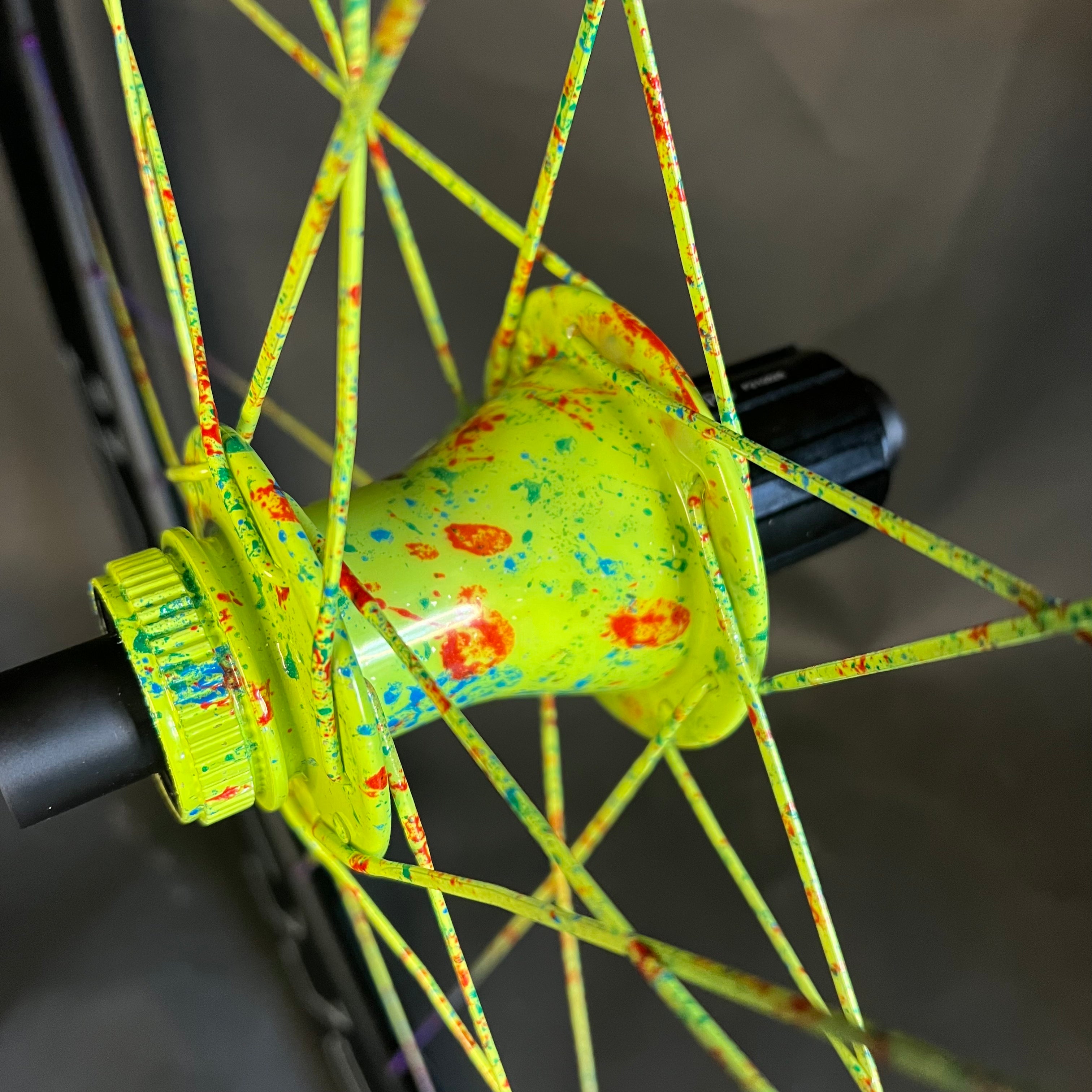 RAD Splatter Hed Belgium rims with Zipp ZR1 hubs