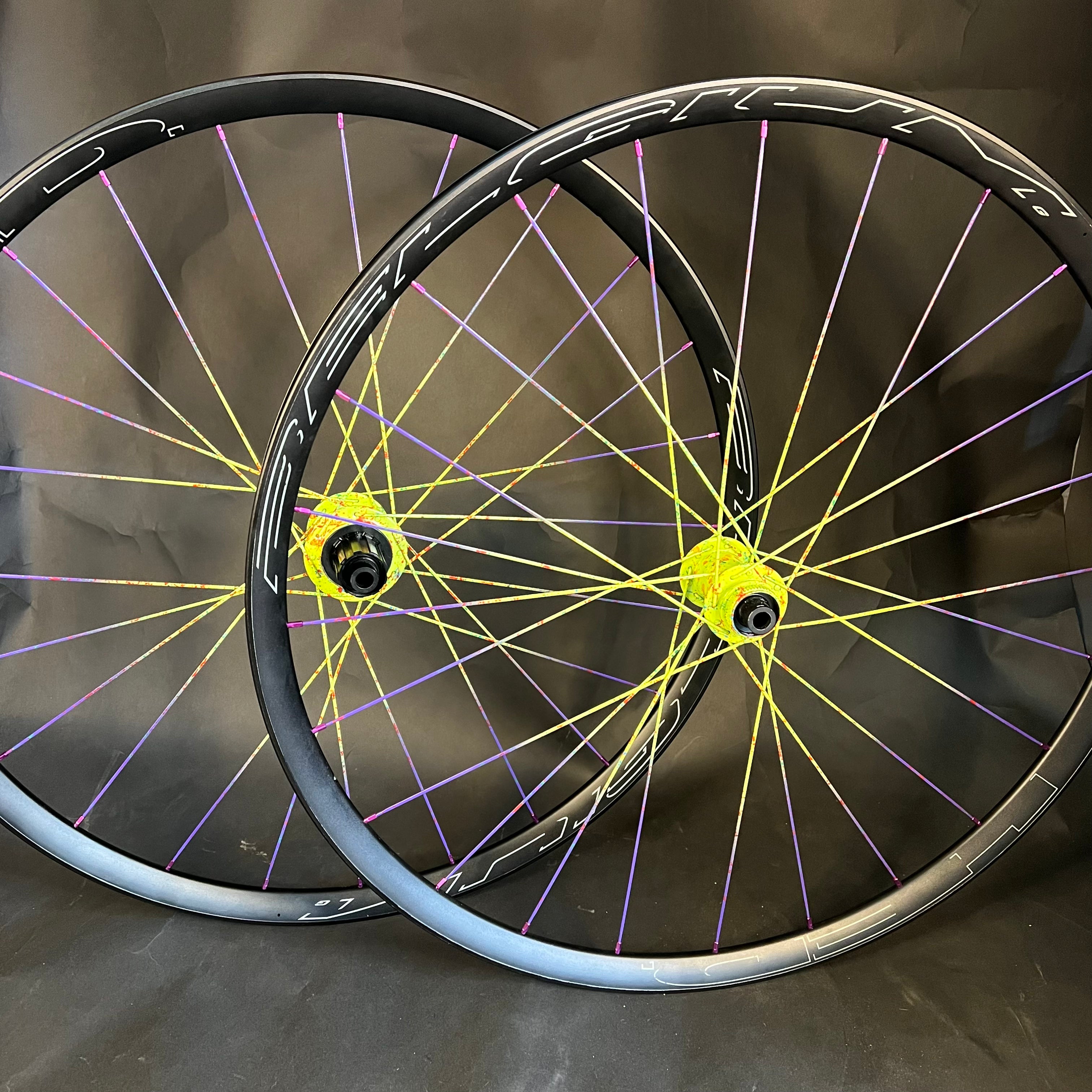 RAD Splatter Hed Belgium rims with Zipp ZR1 hubs