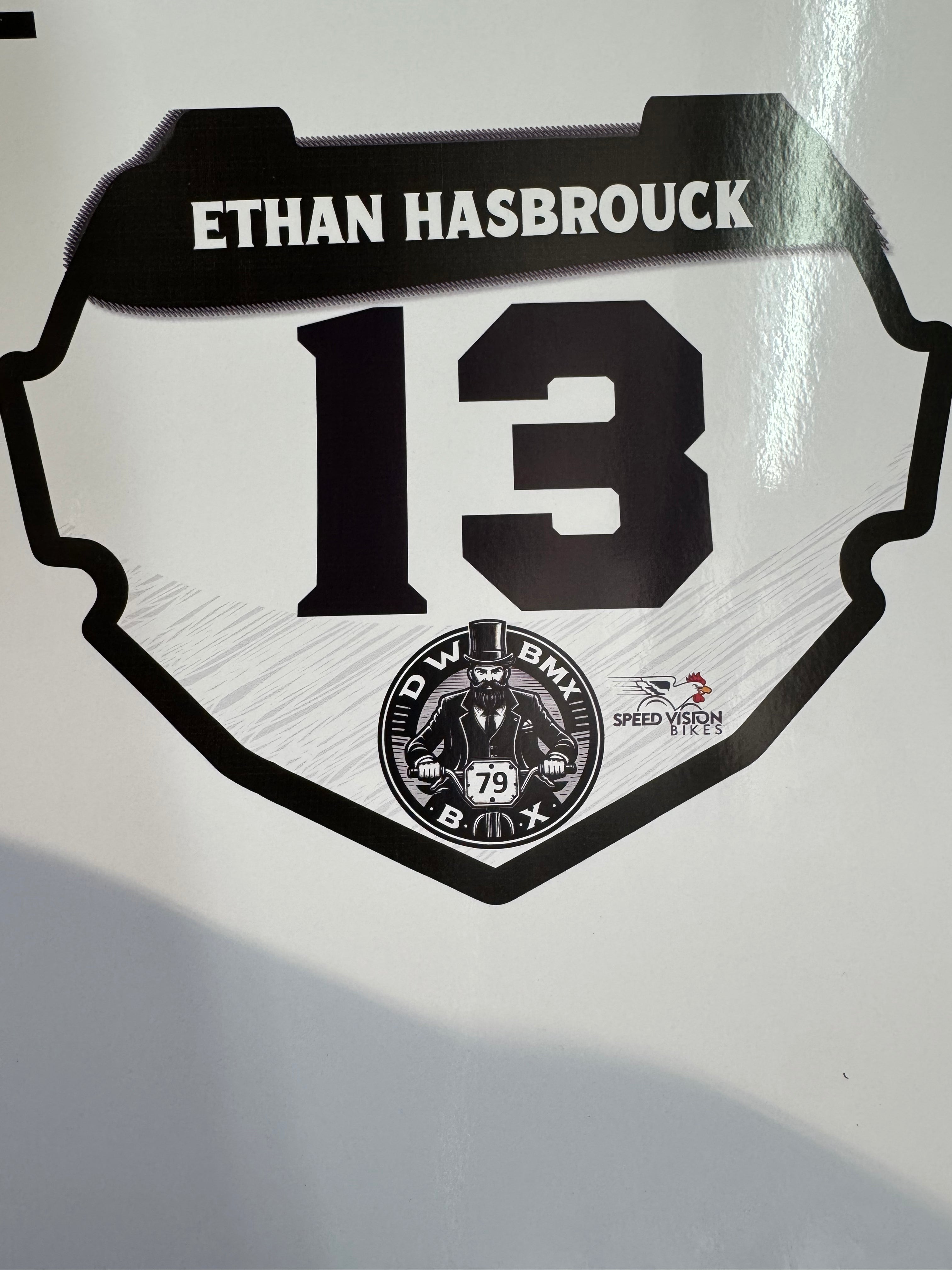 Custom BMX Number Plate Inserts