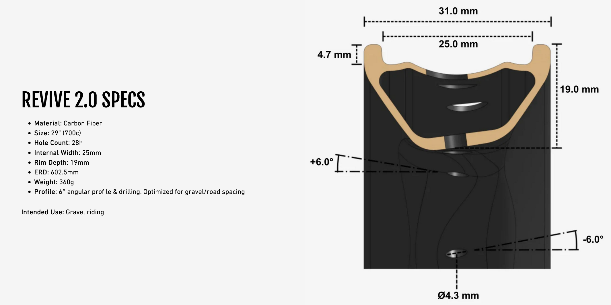 We Are One Revive 2.0 Carbon Gravel Rims 24 & 28 hole
