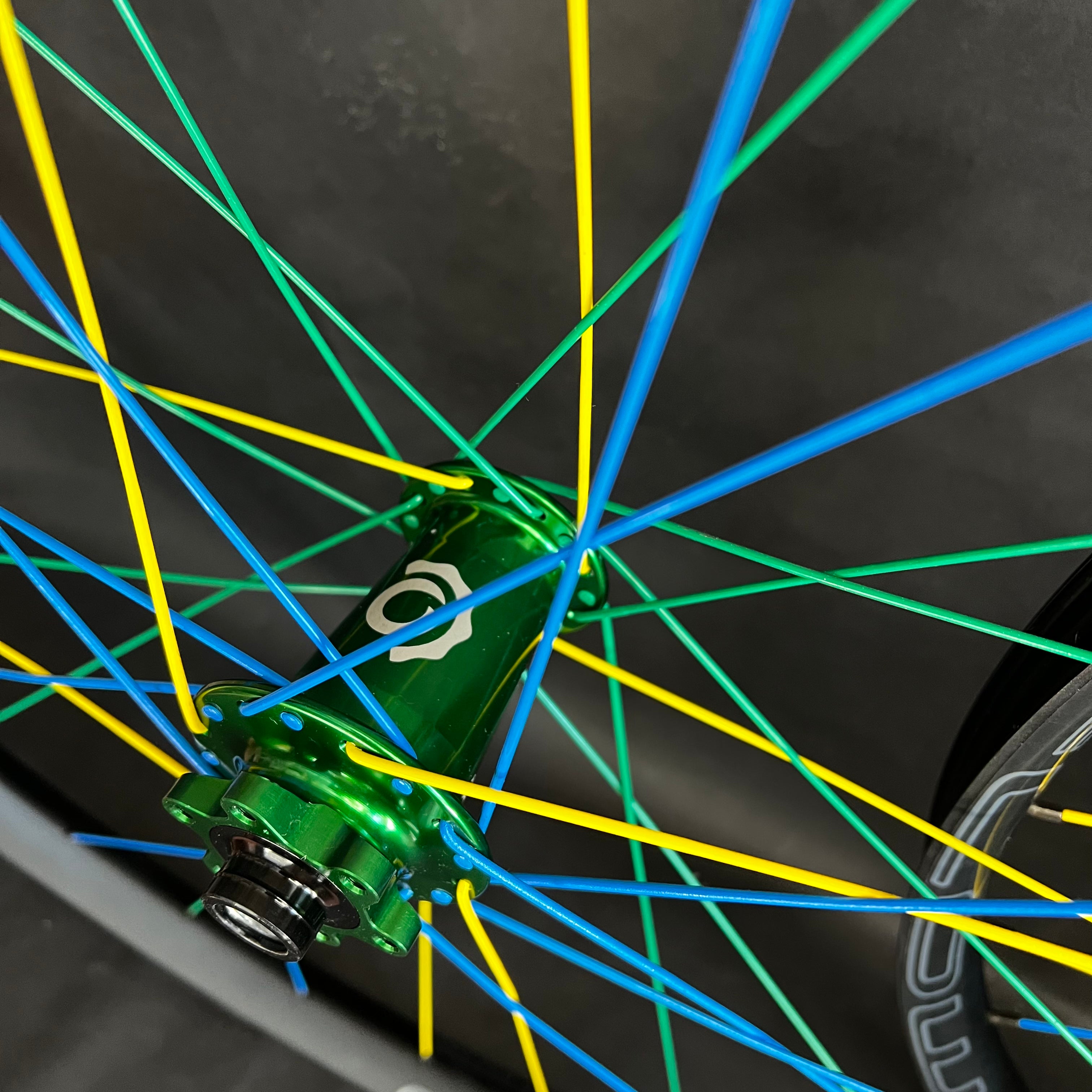 Green I9 hydra 2 Stans Notubes Flow mk4 Trail Wheelset