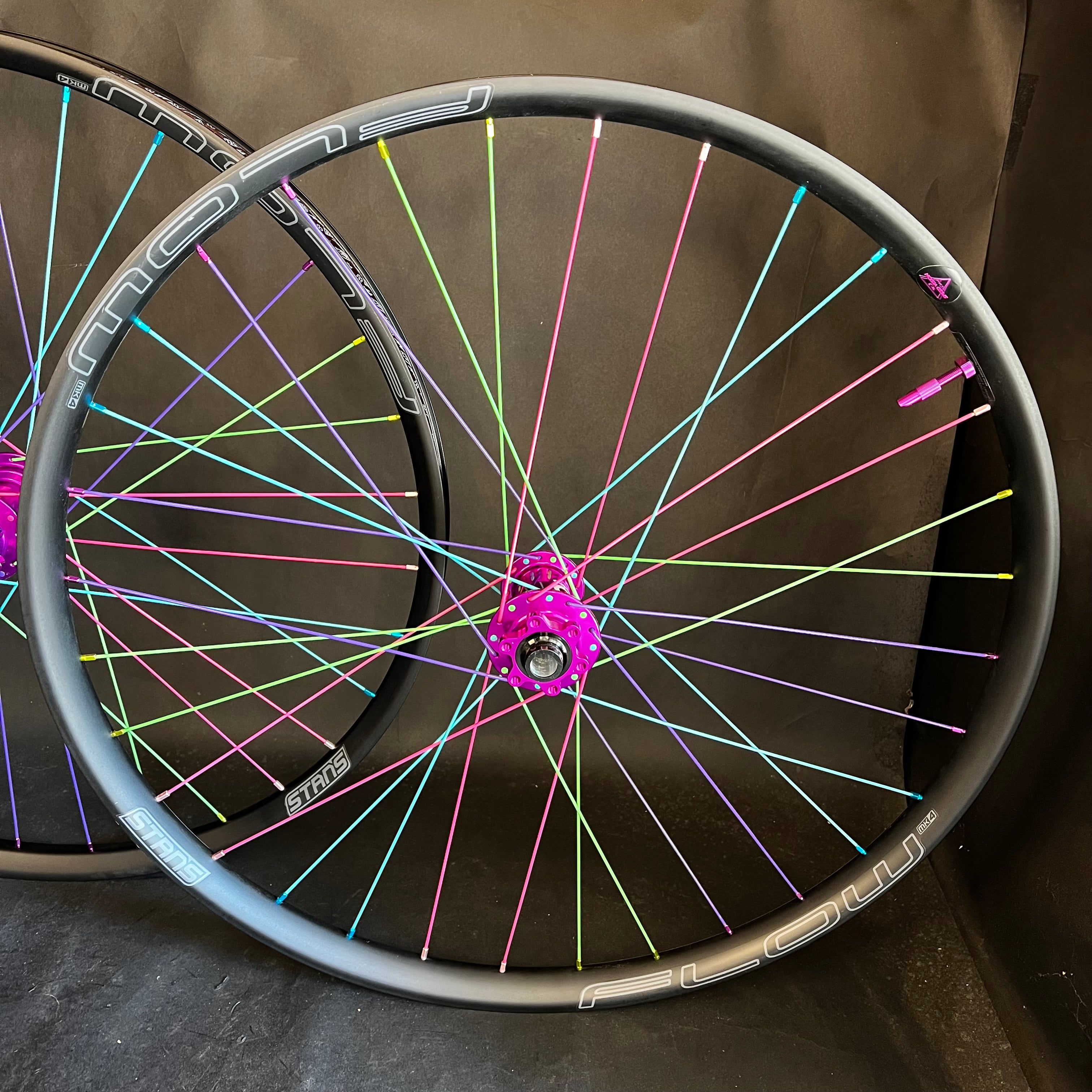 Trail: Color Burst Flow MK4 Mountain Bike Wheels With Hydra 2 Hubs