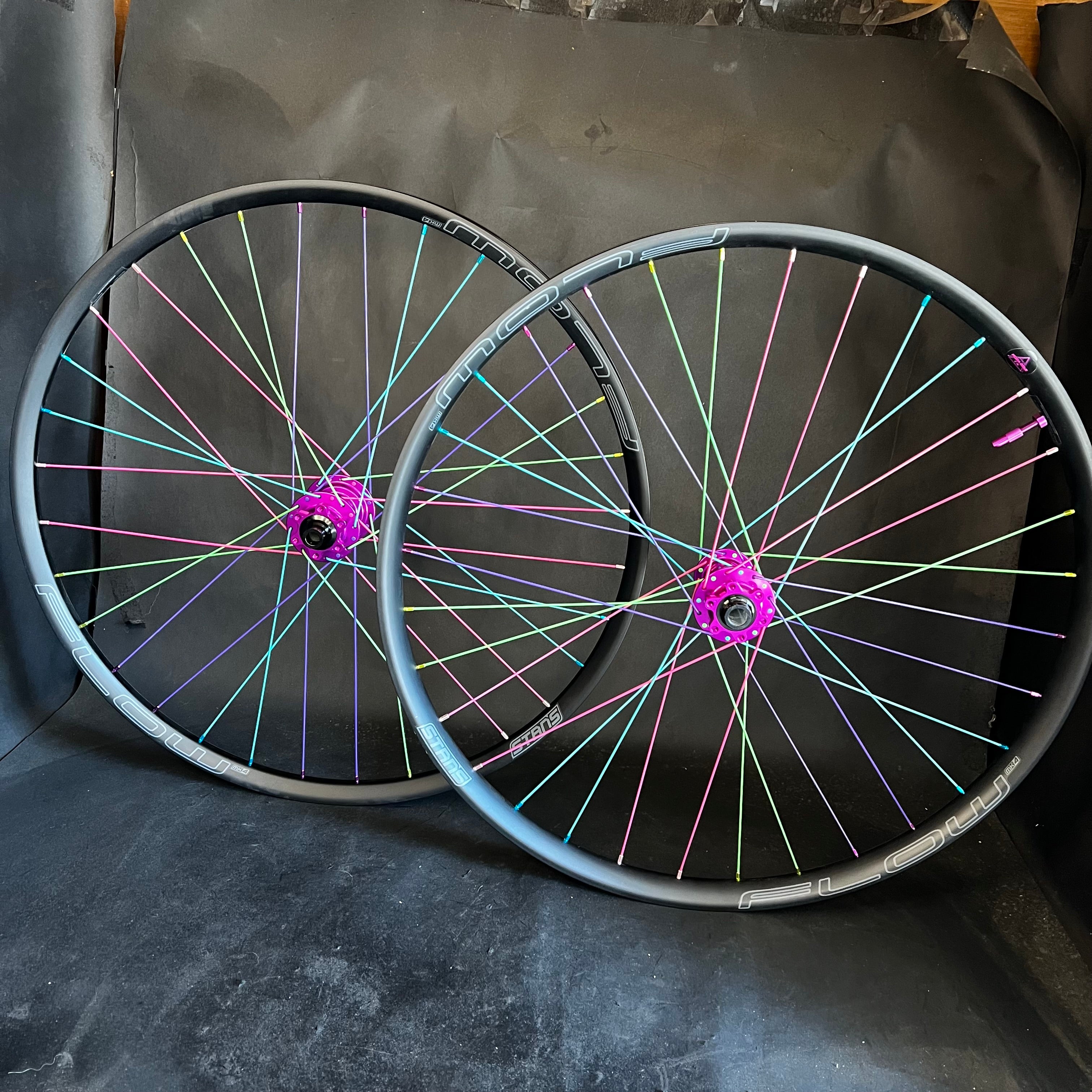 Trail: Color Burst Flow MK4 Mountain Bike Wheels With Hydra 2 Hubs