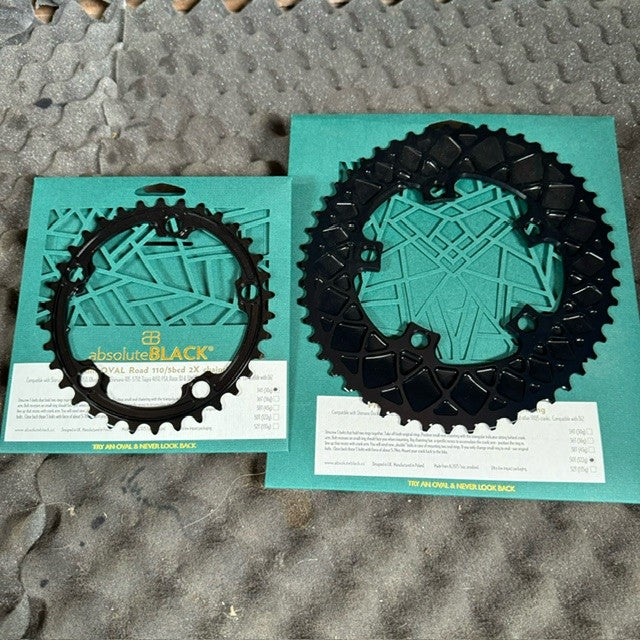 Absolute Black 5x110 oval 50/34 rings NEW