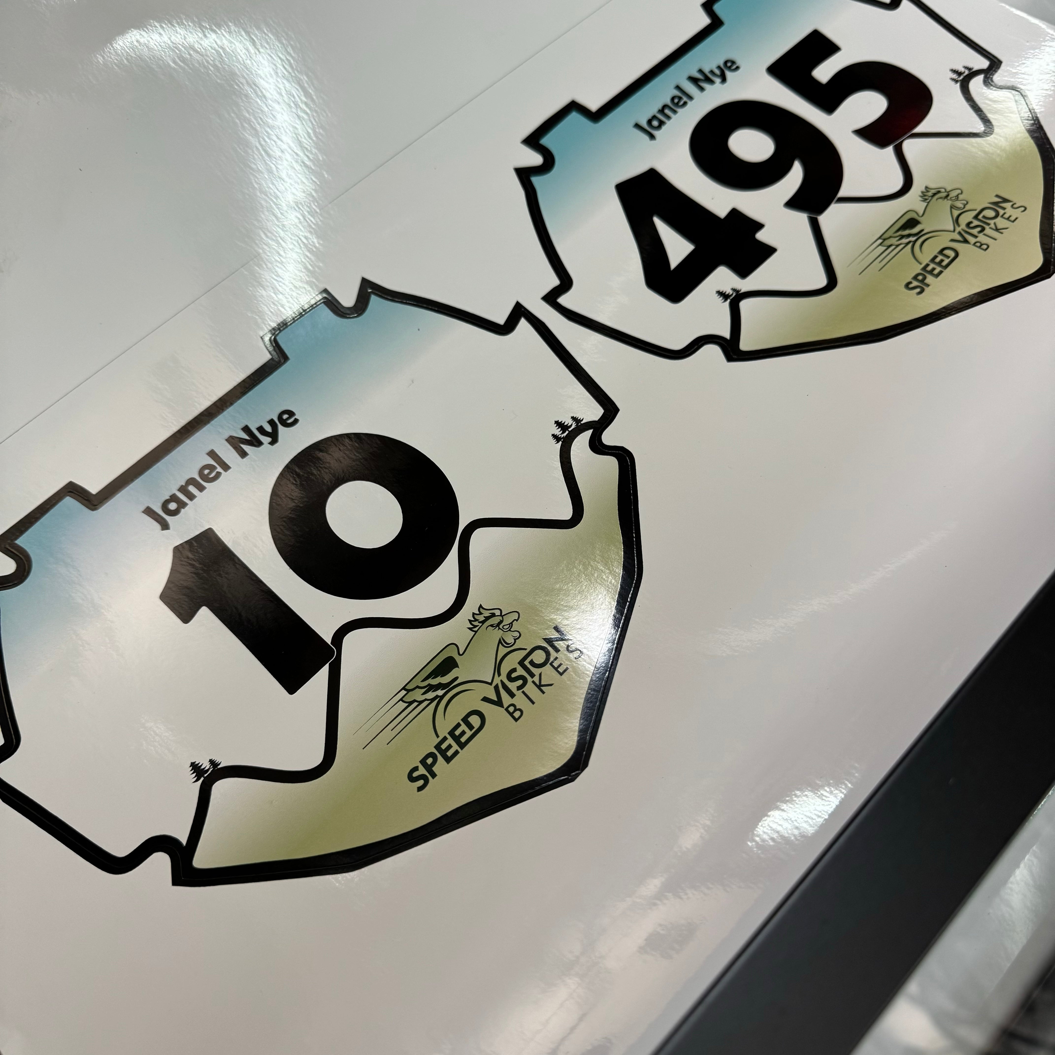 Custom BMX Number Plate Inserts