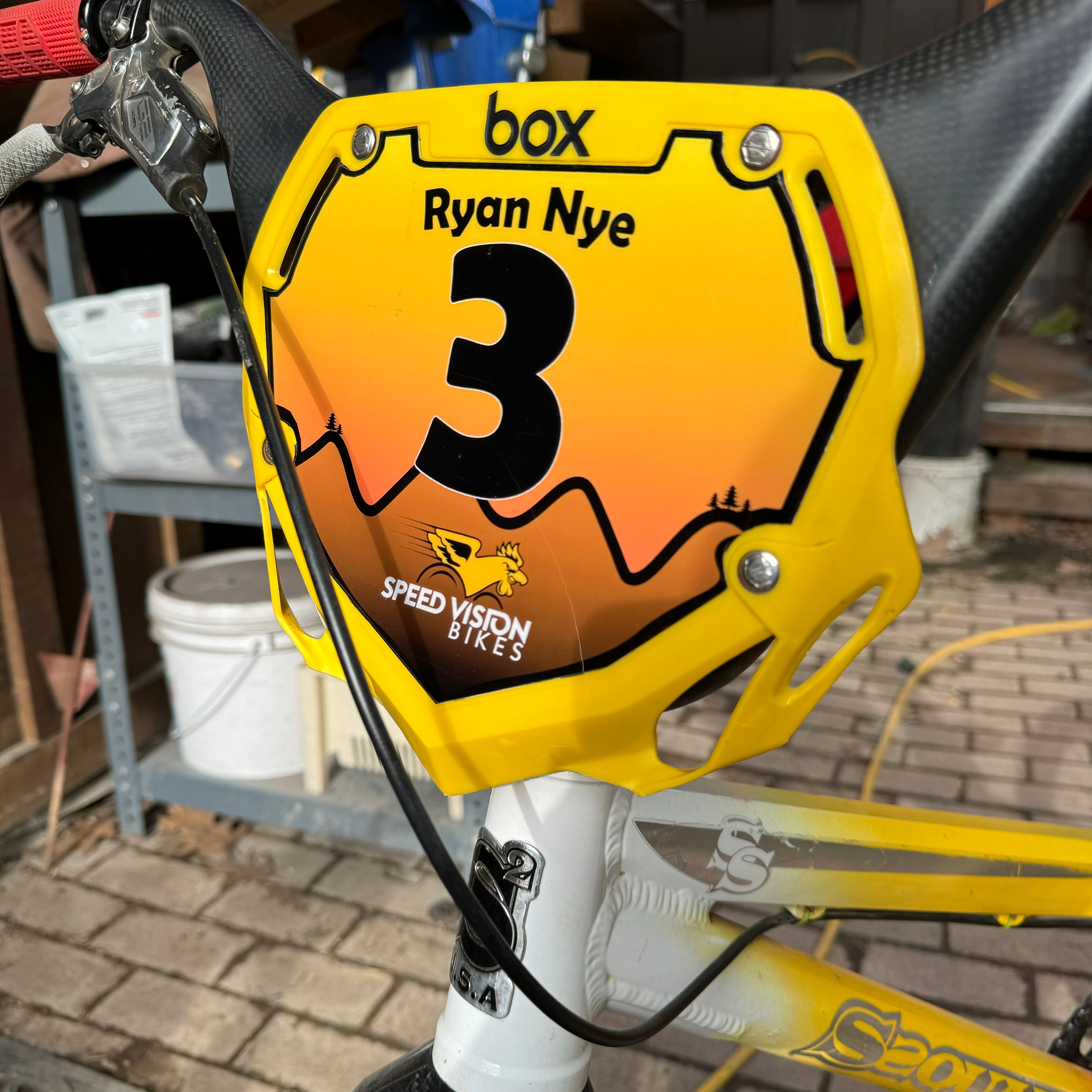 Custom BMX Number Plate Inserts