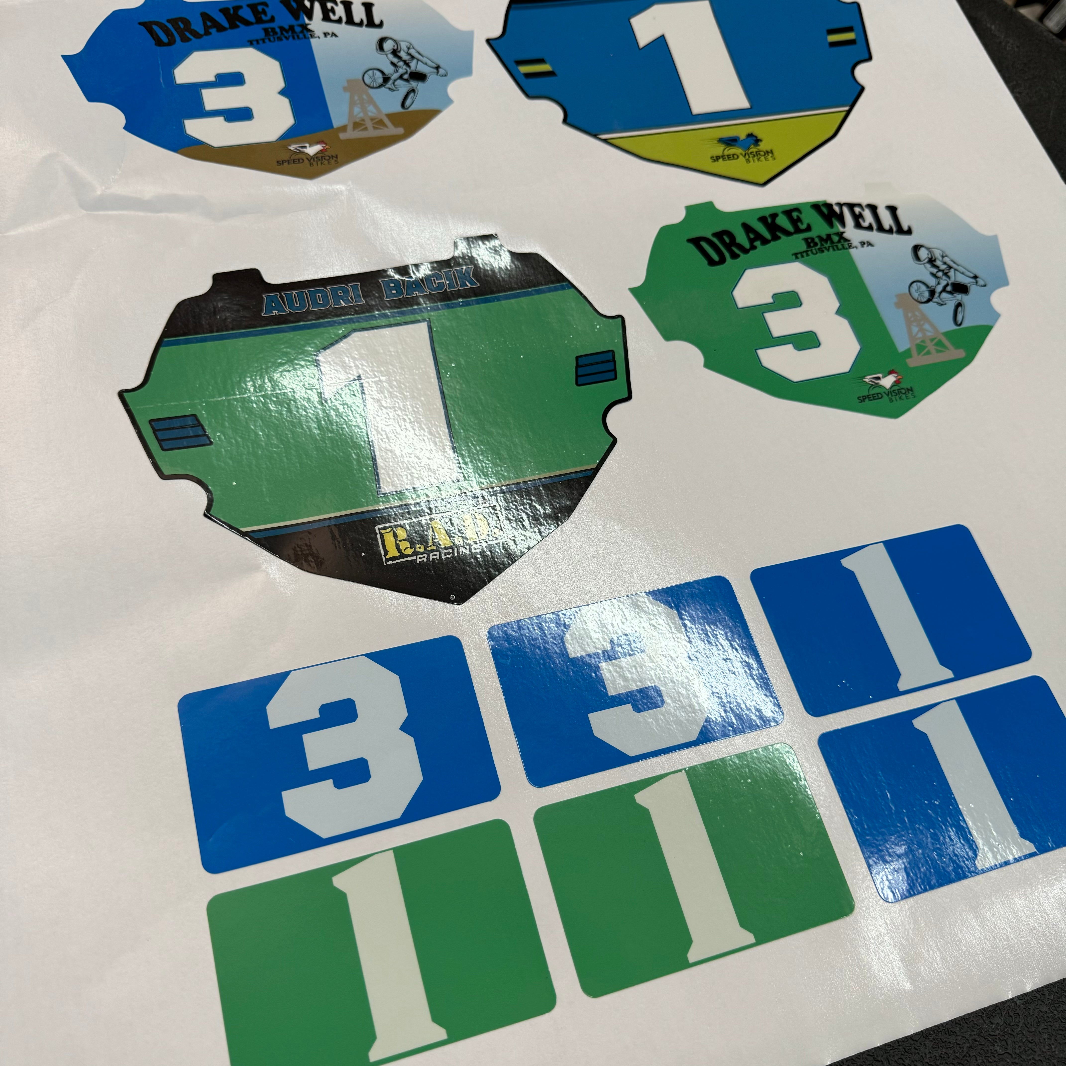 Custom BMX Number Plate Inserts