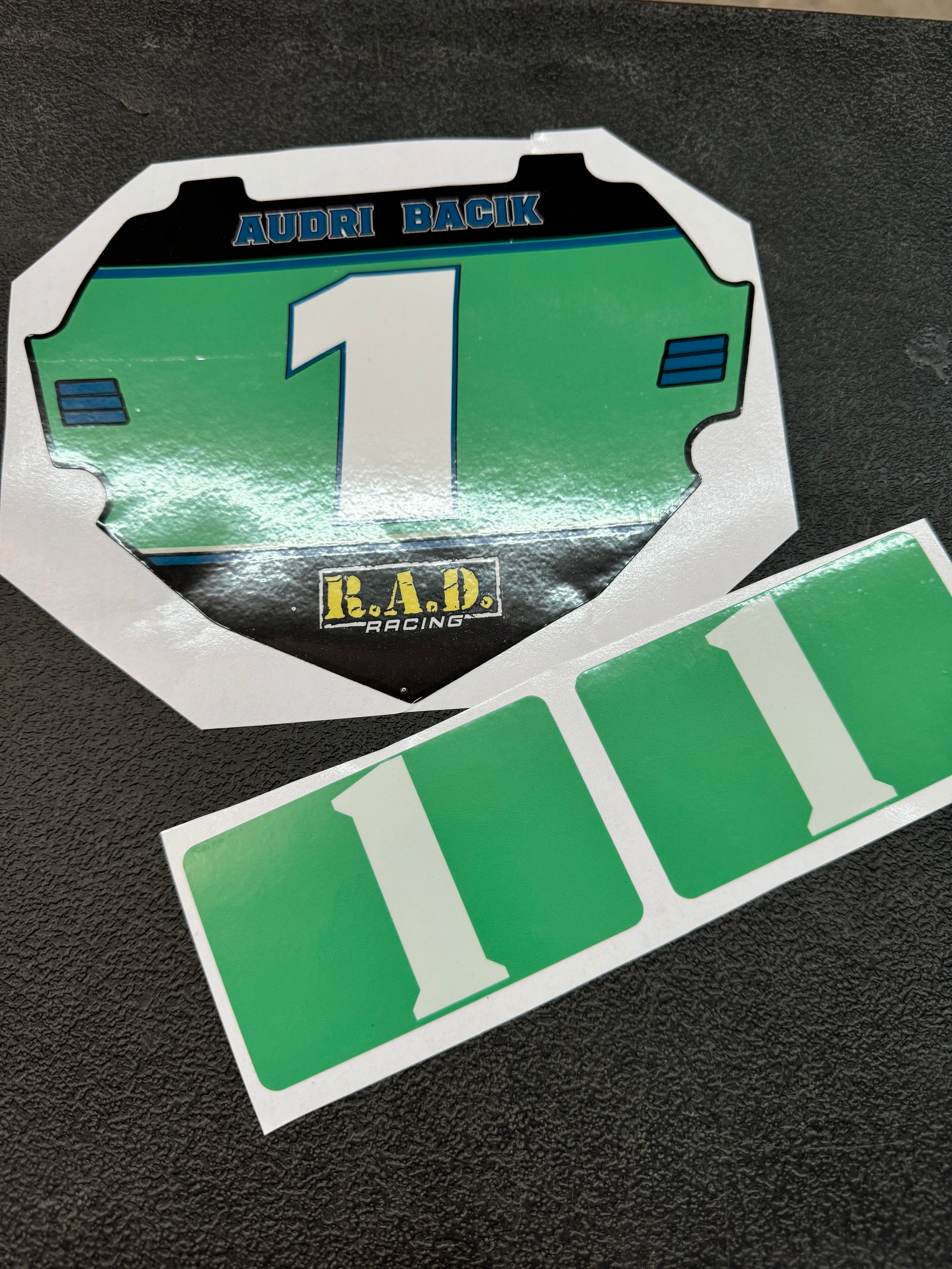 Custom BMX Number Plate Inserts