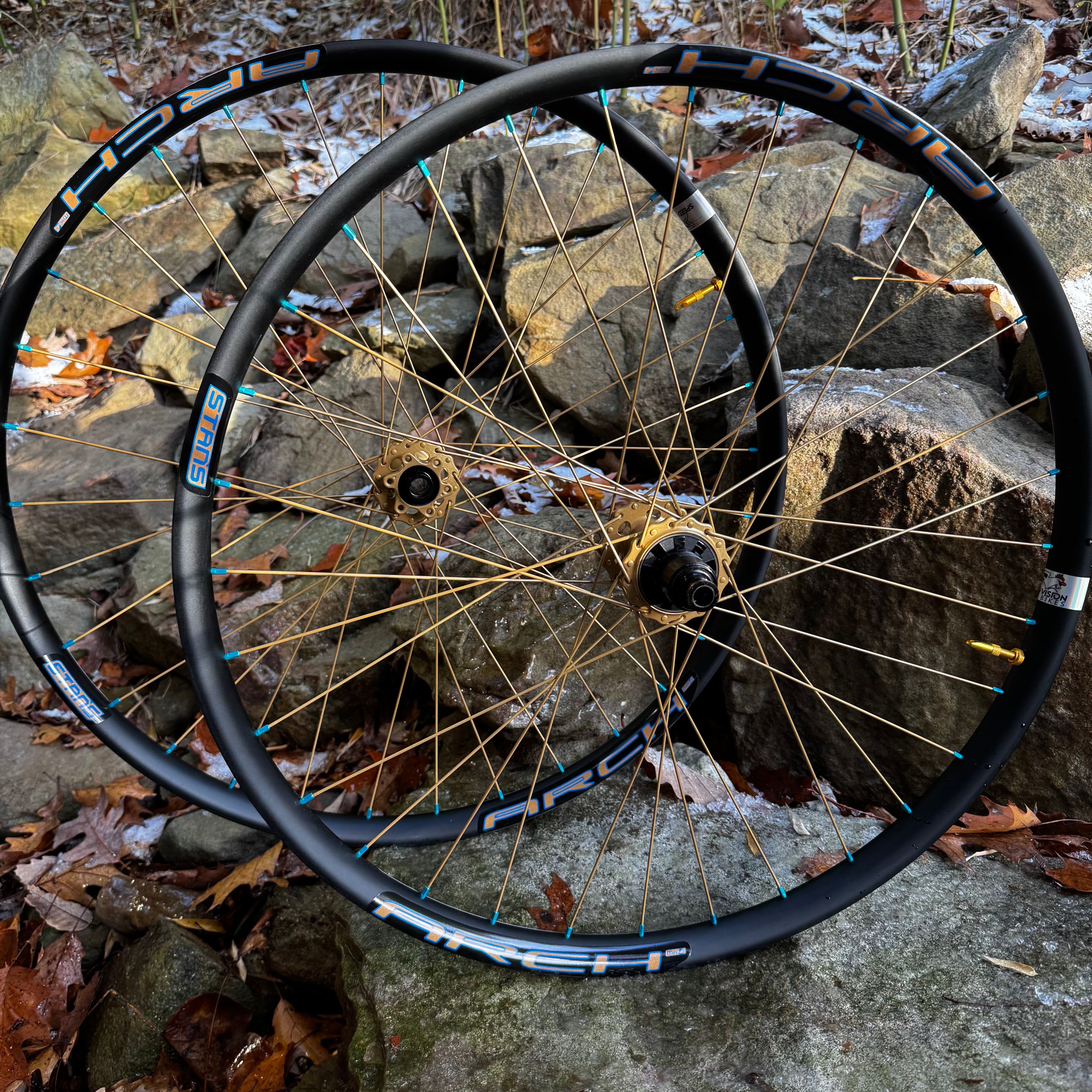 Fox 50th Podium Gold Trail wheels with Hydra H2 hubs