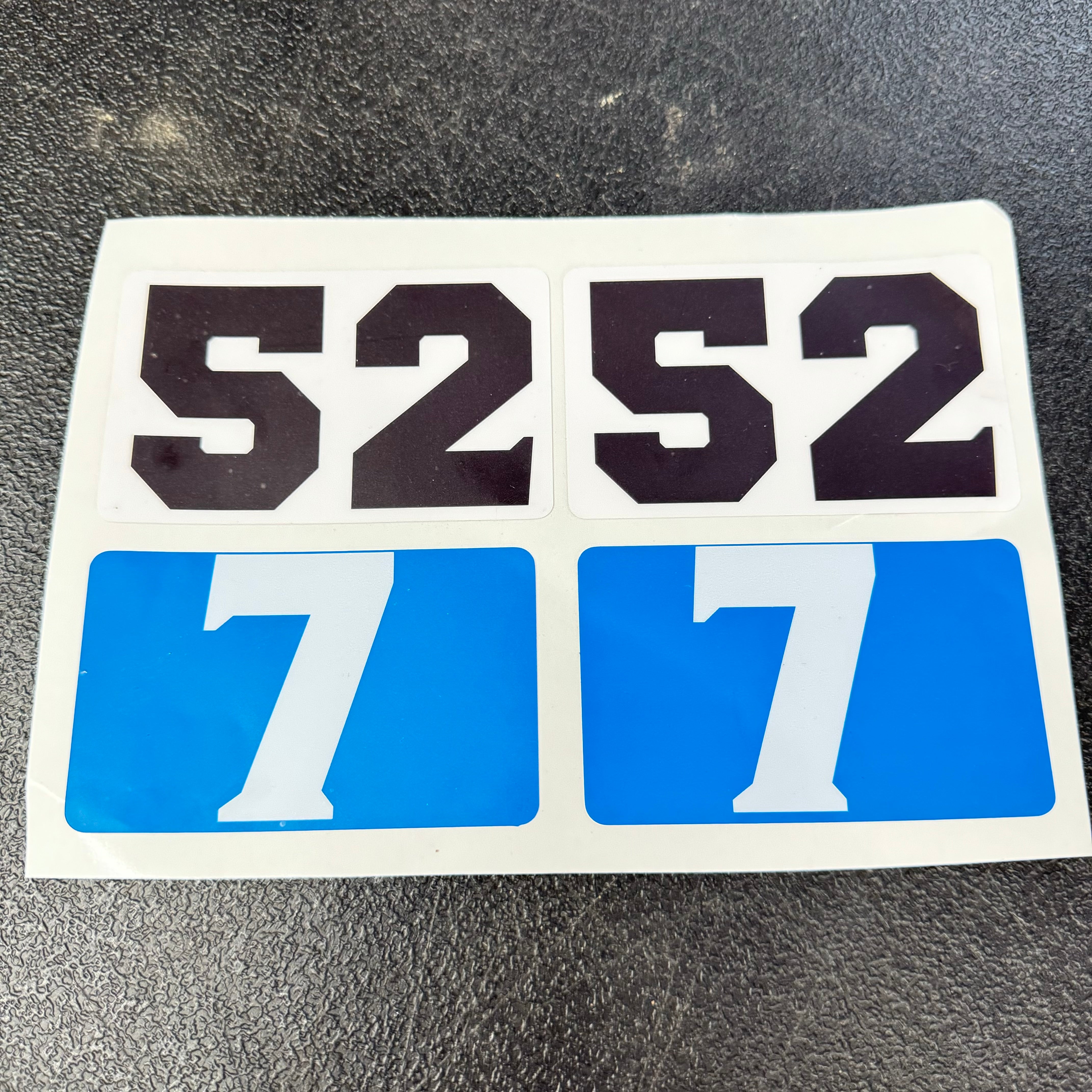 Custom BMX Number Plate Inserts