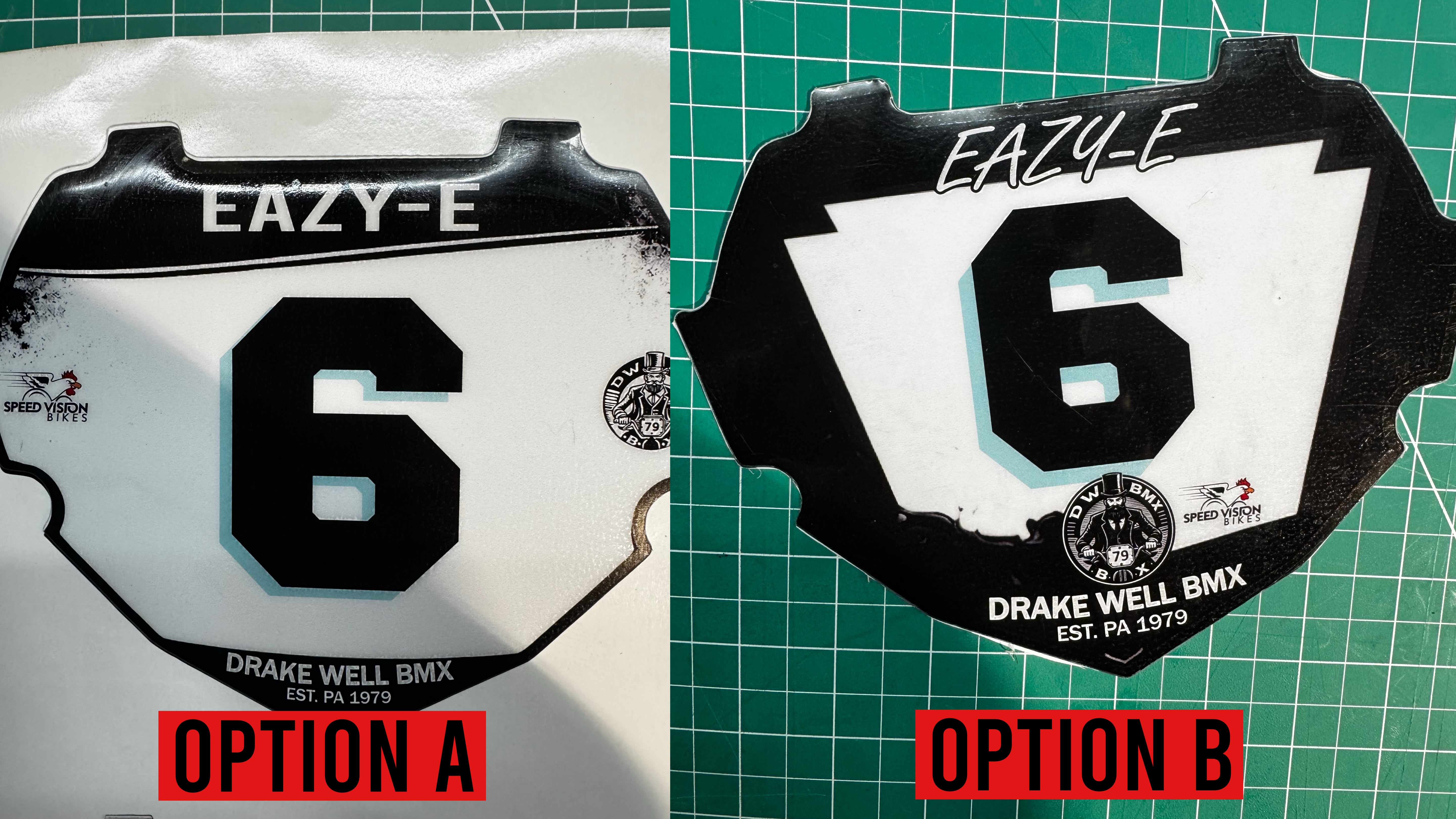 Drake Well BMX Number Plate Inserts