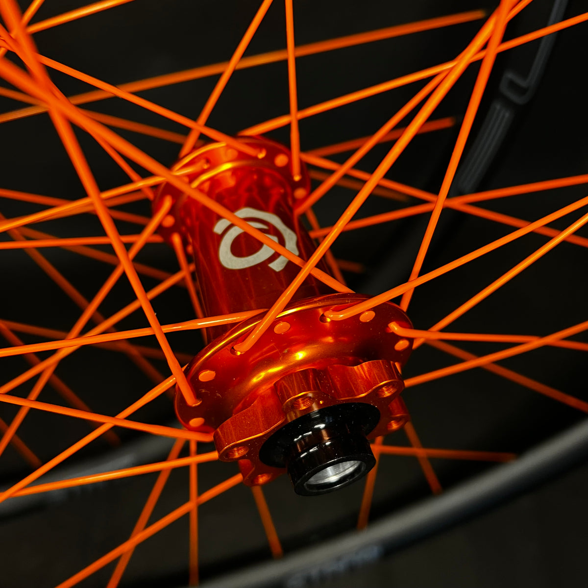 Trail: Full Orange Flow MK4 rims W/ Hydra 2 Boost hubs