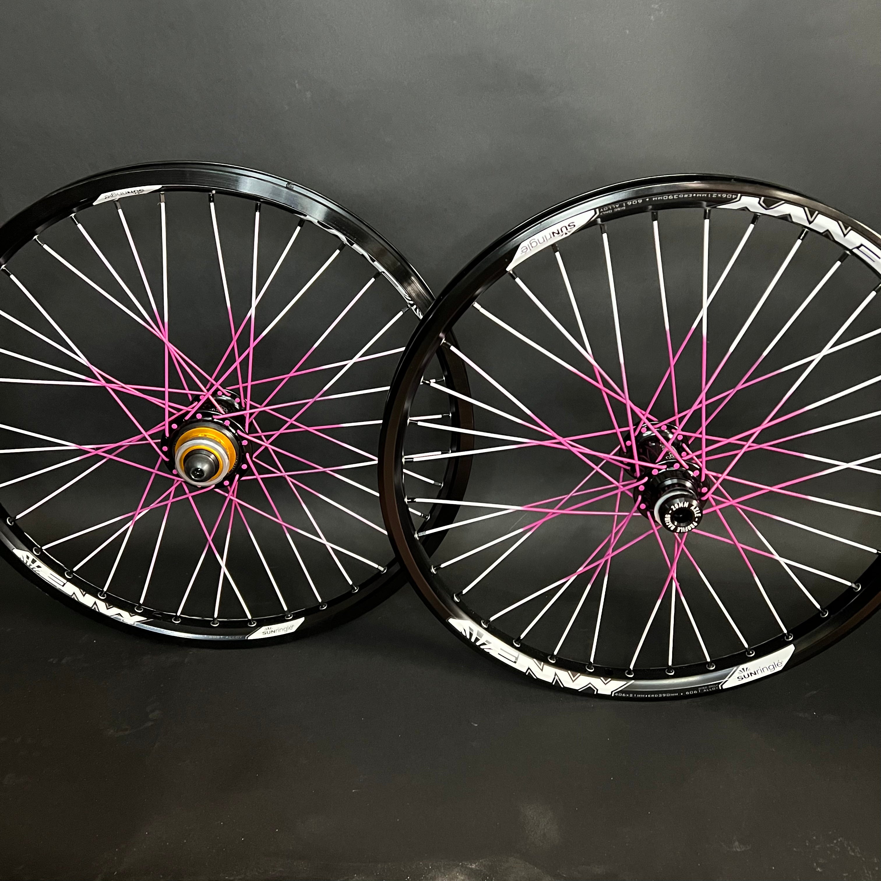 Bmx rims with outlet spokes