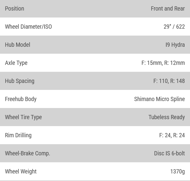 Enve M525 29" Wheelset Boost I9 Hydra hubs, XD, HG, MS Freehubs