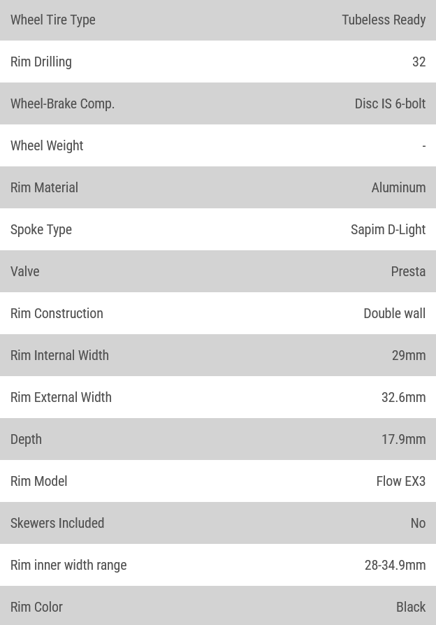 Stans No Tubes, Flow EX3, Wheel, Rear, 29'', 12x157mm, Disc IS 6B