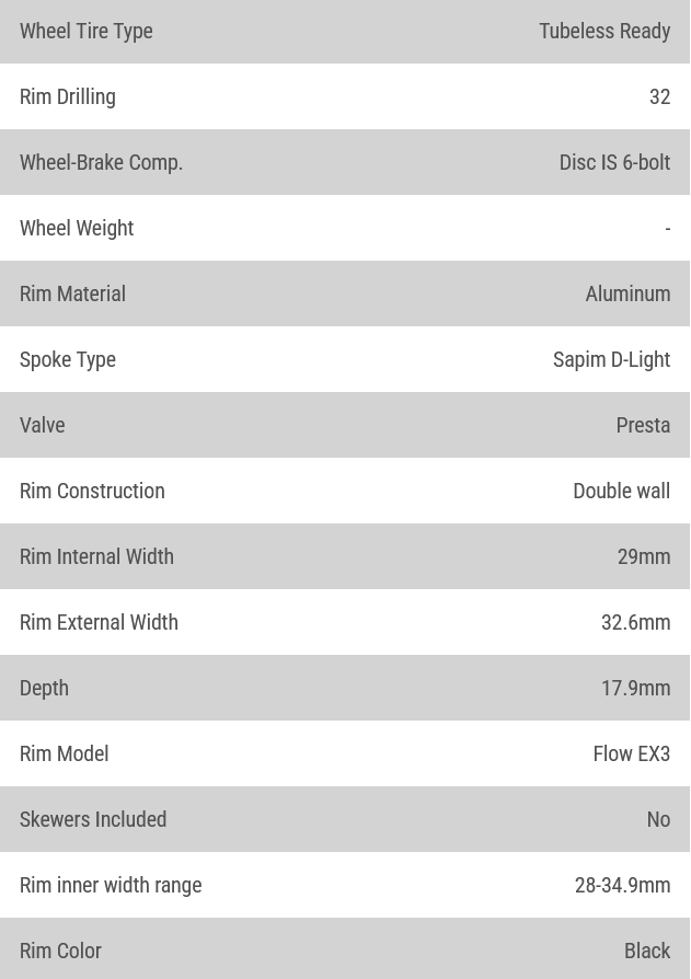 Stans No Tubes, Flow EX3, Wheel, Rear, 27.5", 12x157mm, Disc IS 6B