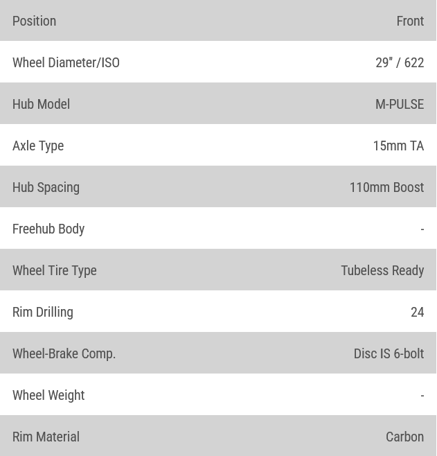 Stans No Tubes, Podium SRD, Wheel, Front, 29'', 15x110mm Boost, Disc IS 6B