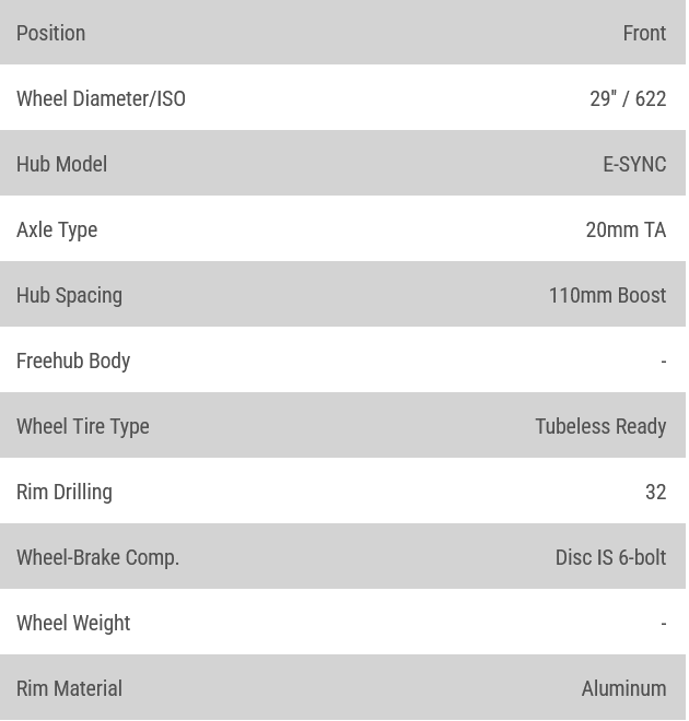 Stans No Tubes, Flow EX3, Wheel, Front, 29'', 20x110mm Boost, Disc IS 6B