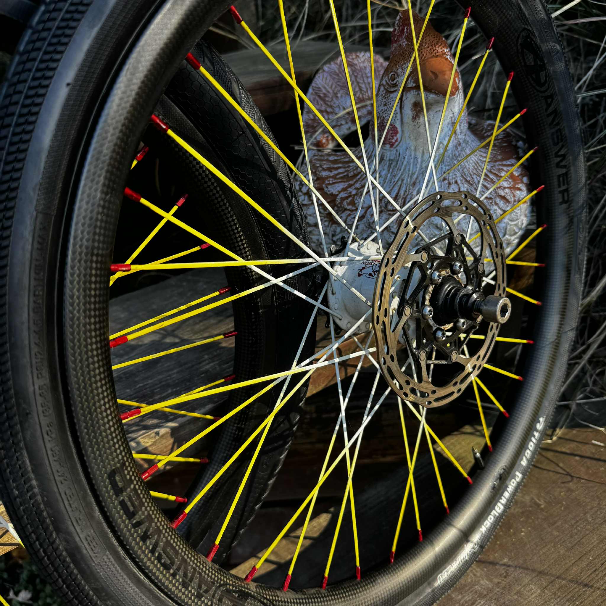 OS20 one off set with Answer carbon rims and Onyx ultra disc hubs