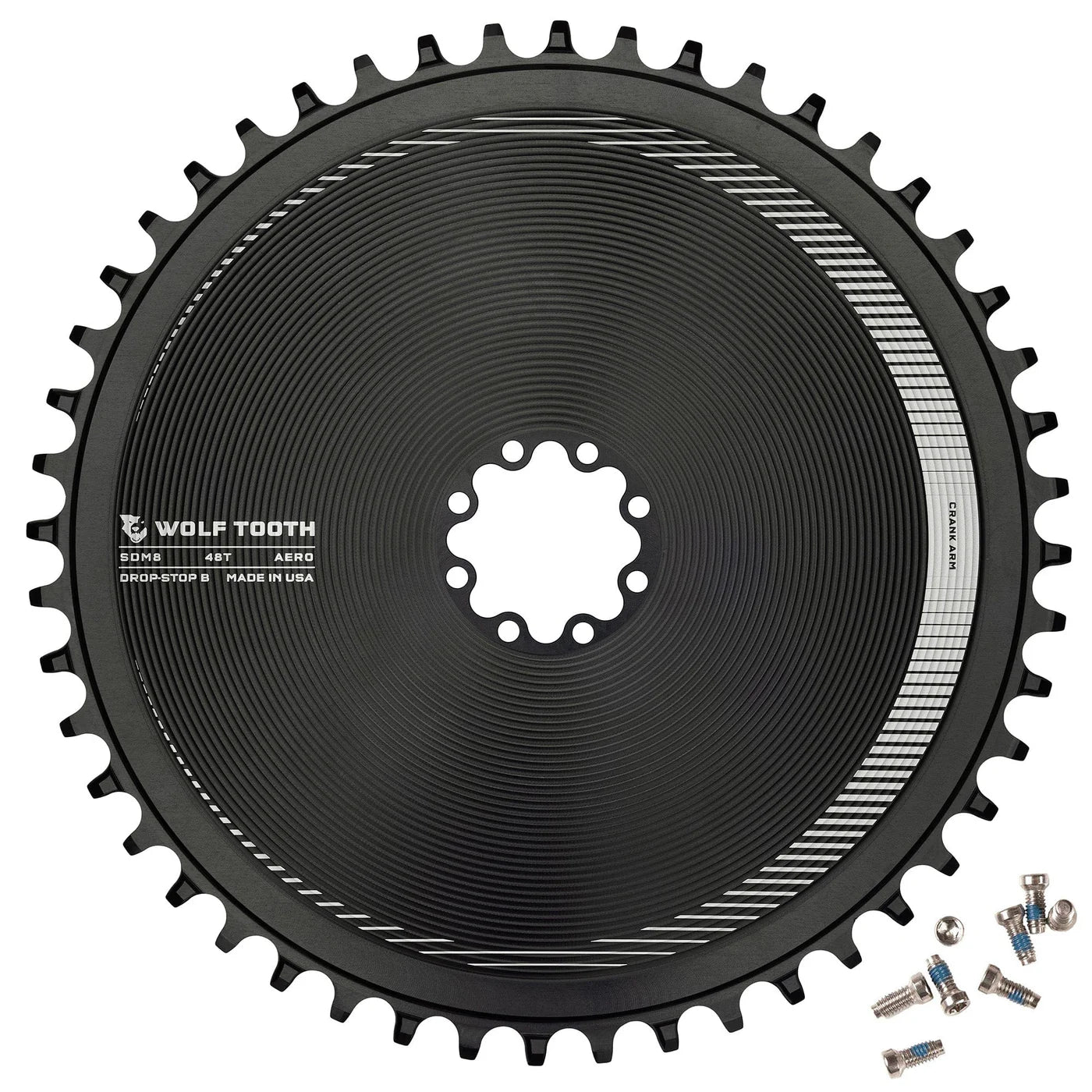 Wolf Tooth Aero 48T Direct Mount Chainring for SRAM 8-Bolt Gravel / Road Cranks