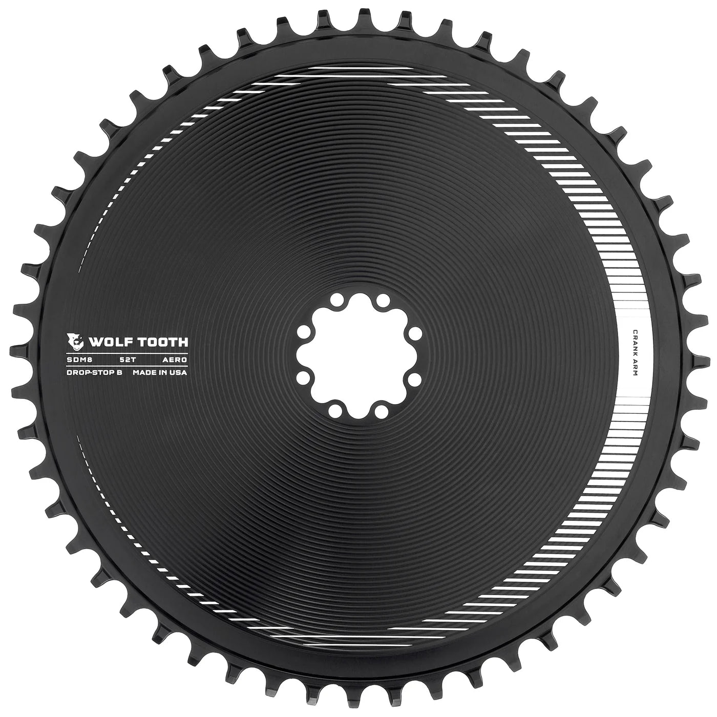 Wolf Tooth Aero 52T Direct Mount Chainring for SRAM 8-Bolt Gravel / Road Cranks