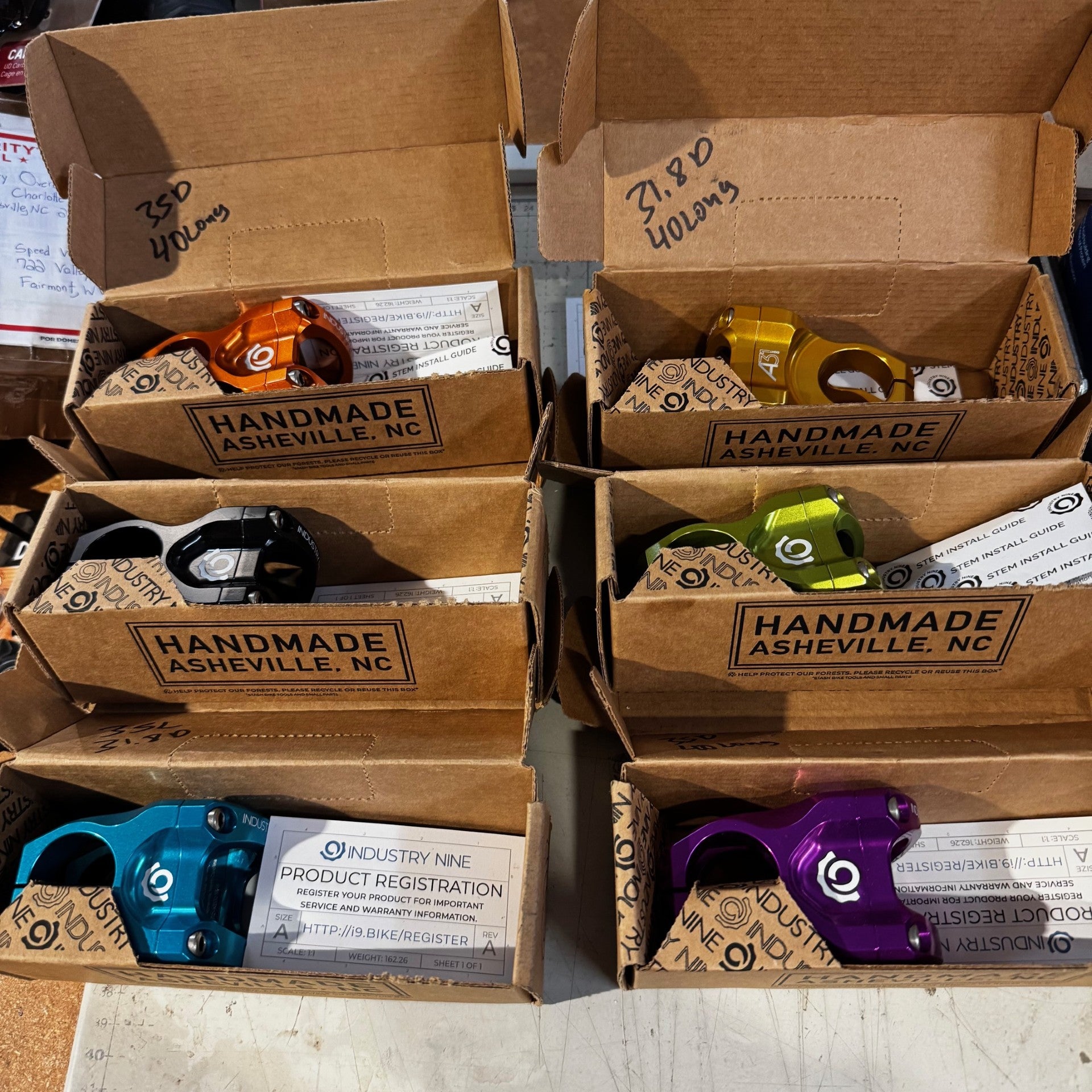 Industry 9 32 and 40mm stems