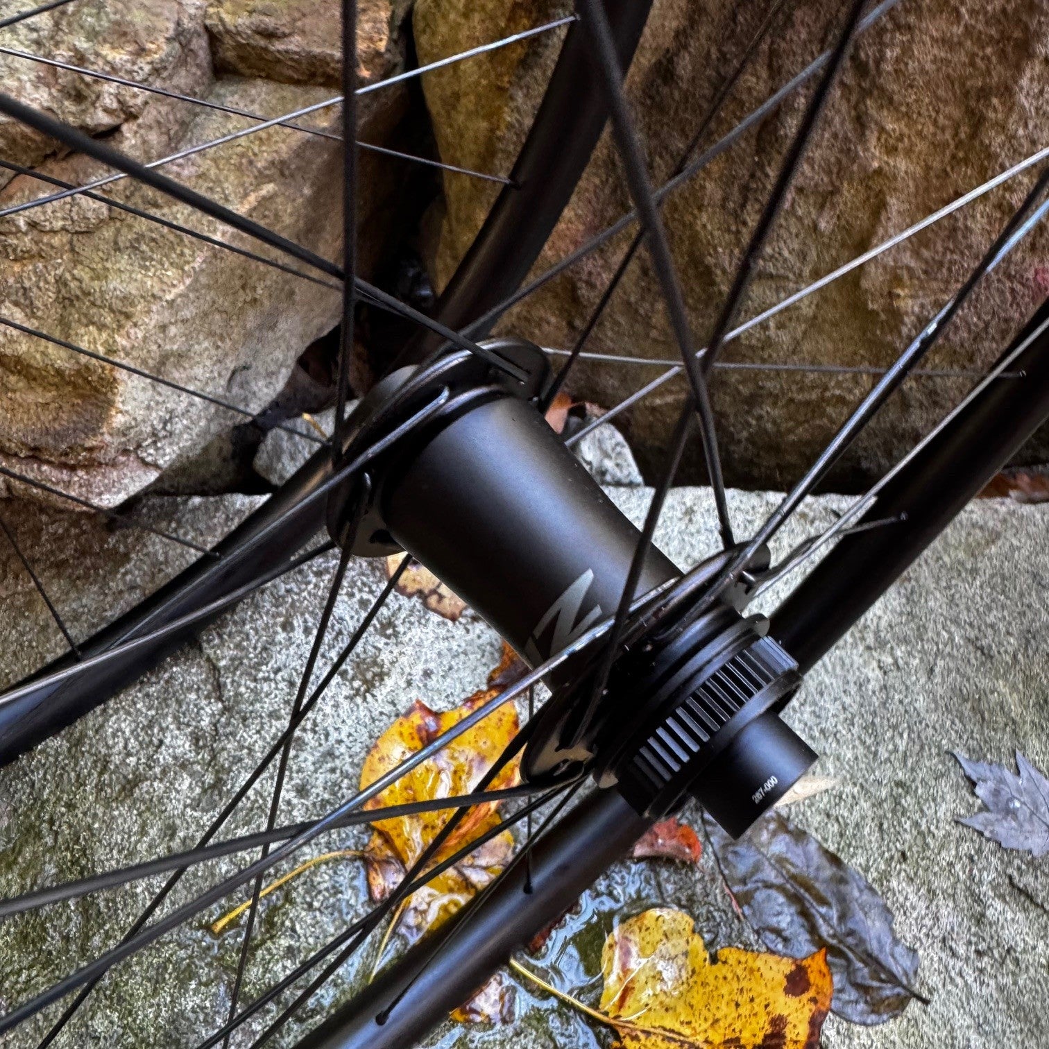 Zipp ZR1 hubs with Velocity Blunt SS gravel wheels 1460 grams