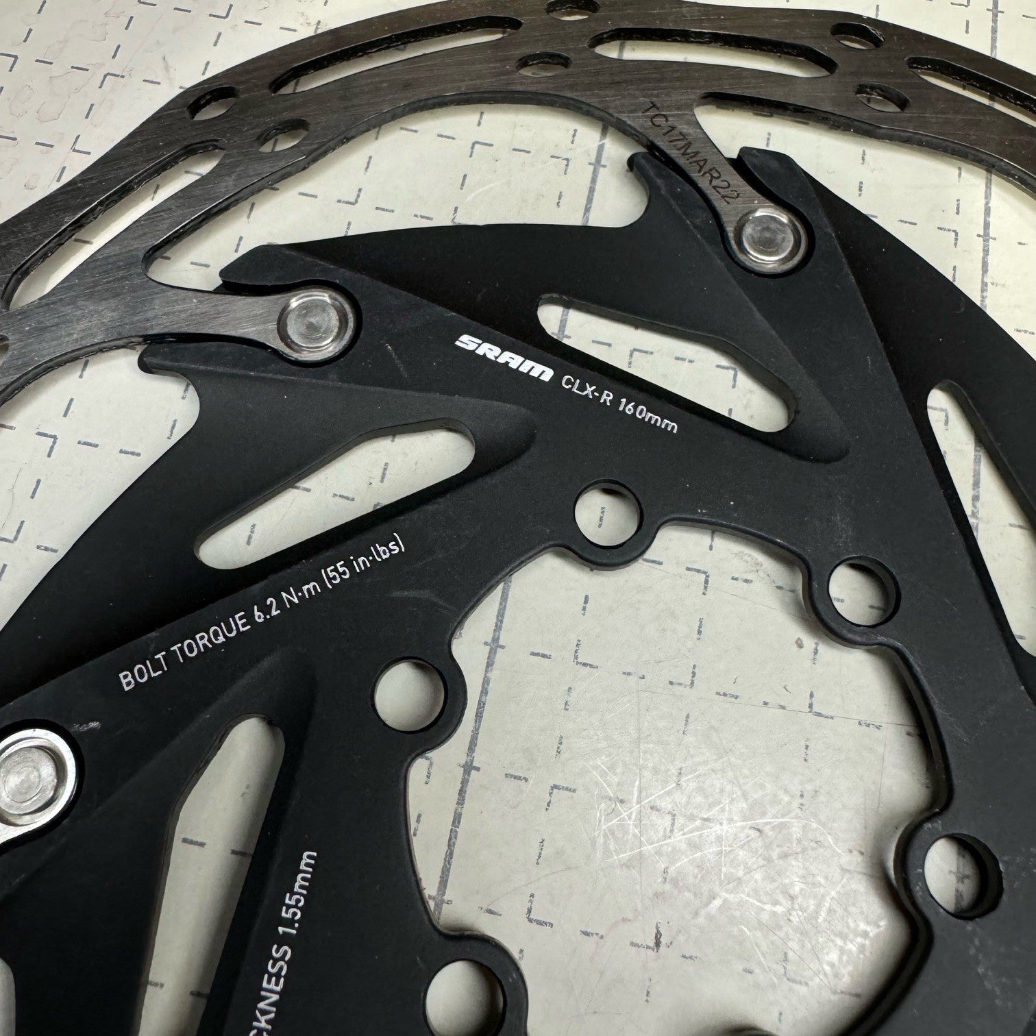 Sram 160mm CENTERLINE XR 6-bolt rotors new take off