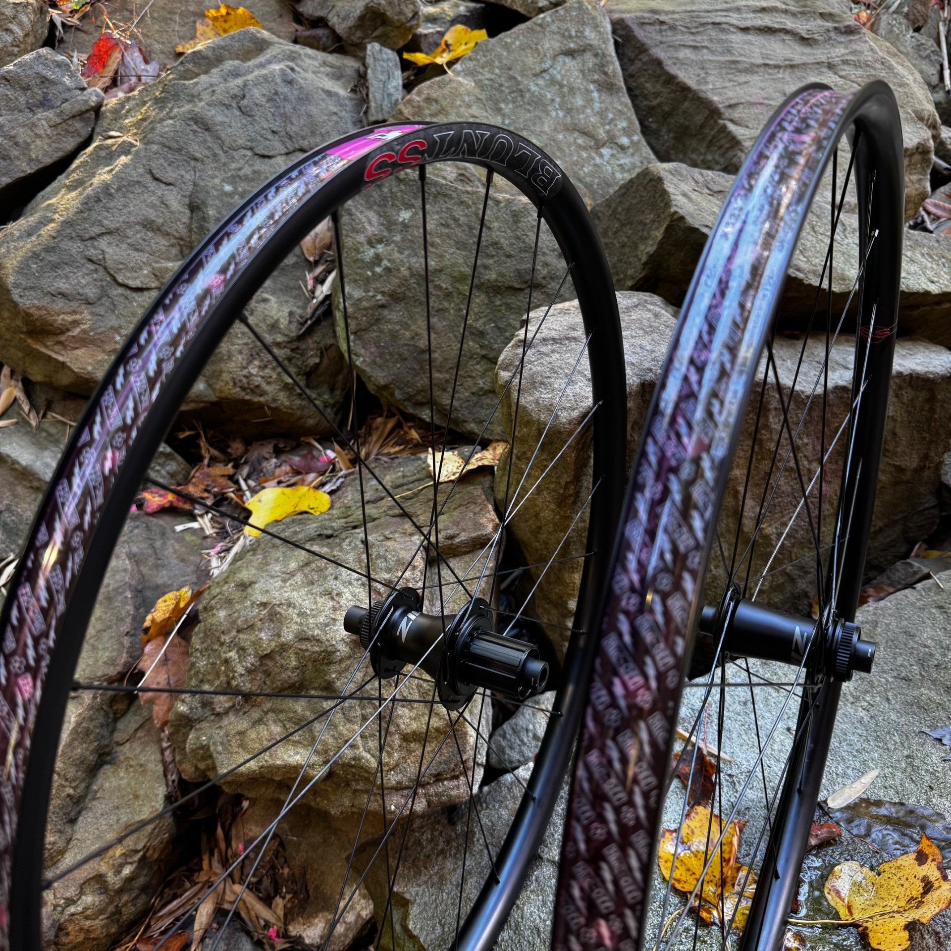 Zipp ZR1 hubs with Velocity Blunt SS gravel wheels 1460 grams