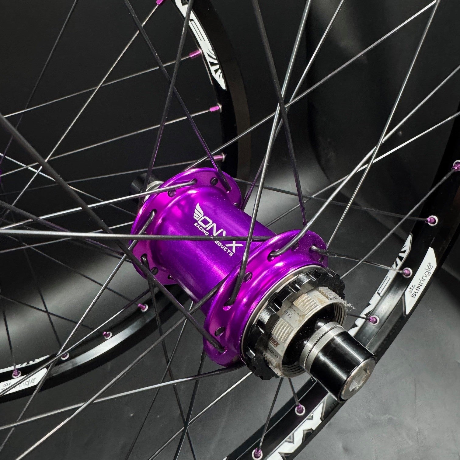 Purple 20” Pro wheels with Onyx Hubs and Envy rims