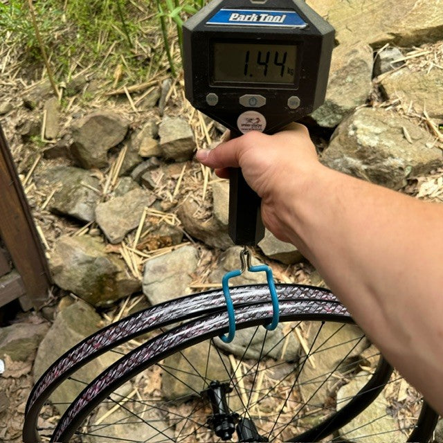 1440 gram ENVE Alloy hubs with Velocity Blunt SS gravel wheels