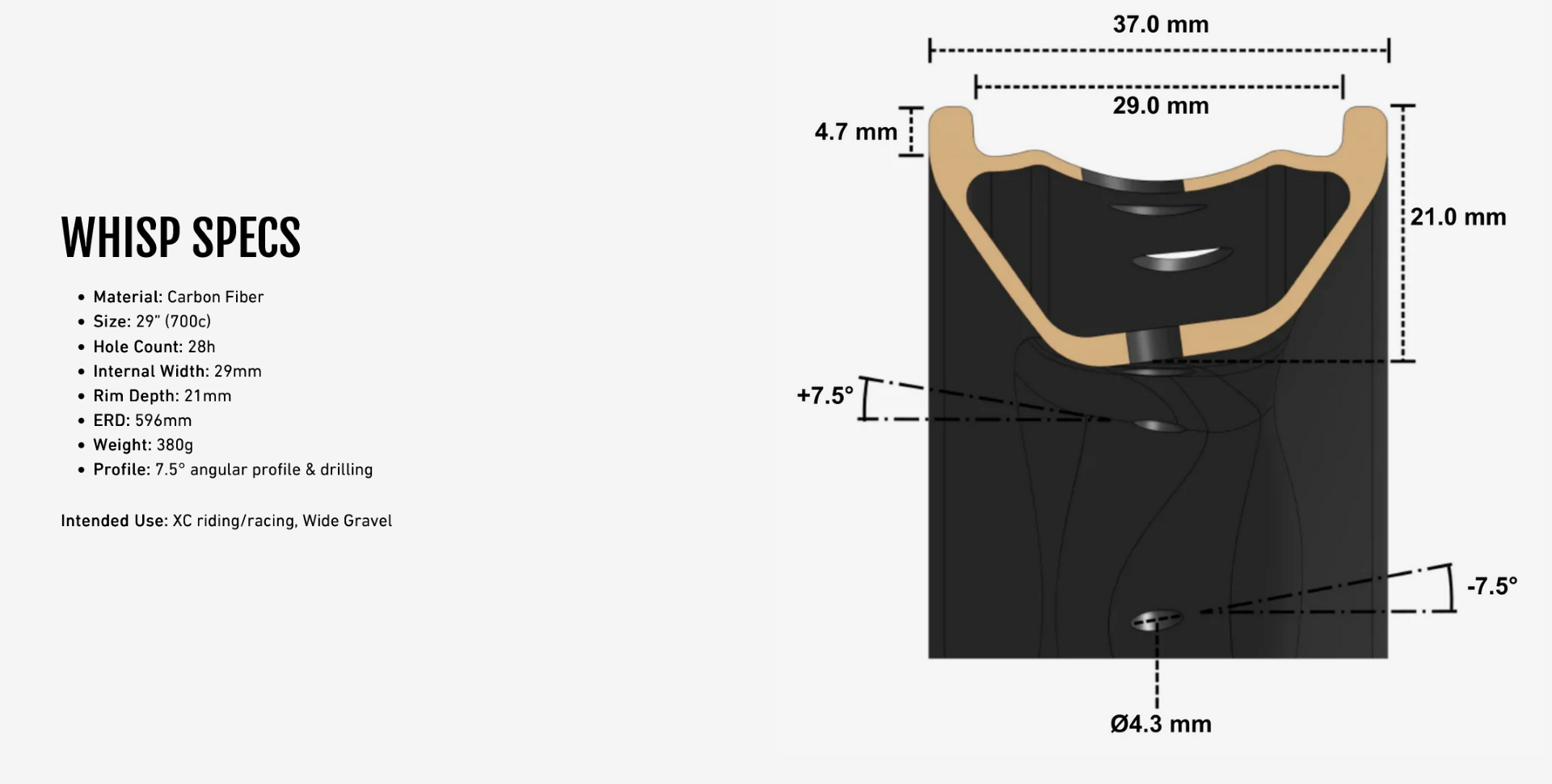 We Are One Carbon Wisp Xc rims 29" 28 hole